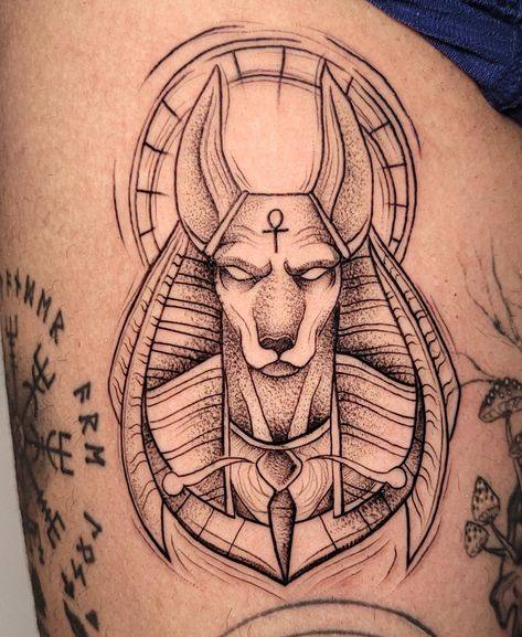 Anubis Tattoo Stencil, Practice Tattoo Designs, Anubis Tattoo Design, Egyptian Tattoos, Egyptian Anubis, Anubis Tattoo, Egypt Tattoo, Egyptian Tattoo, Tattoo Stencil Outline