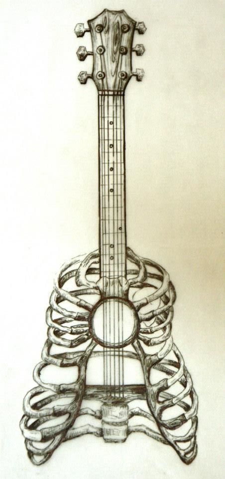 Bares Bone Guitar sketch. 2012 Drawing Guitar, Bone Guitar, Aesthetic Guitar, Bone Drawing, Guitar Sketch, Music Sketch, Images Terrifiantes, Guitar Aesthetic, Guitar Drawing