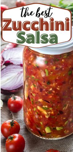 Zucchini Relish Recipes, Zucchini Salsa, Salsa Canning Recipes, Zucchini Relish, Best Zucchini, Home Canning Recipes, Canning Vegetables, Canning Recipe, Canning Food Preservation