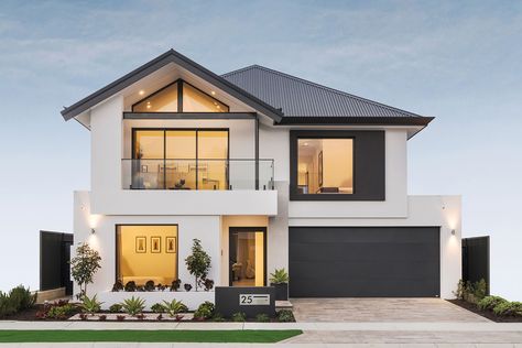 Double Storey Homes | Range of Styles & Layouts | Broadway Homes Gable House, Double Storey House, 2 Storey House Design, House Redesign, Contemporary House Exterior, House Design Exterior, Two Storey House, House Construction Plan, Model House Plan