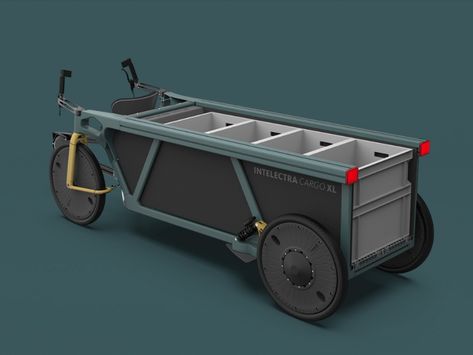 E-cargo bike lets you transfer cargo without much effort - Yanko Design Cargo Trike, 3 Wheel Electric Bike, Bike Diy, Bike Food, Electric Bike Diy, Bike Cart, Electric Cargo Bike, Kitchen Technology, Garage Bike