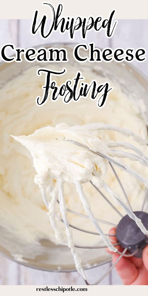 Let me introduce you to your new favorite frosting! It's light and fluffy like whipped buttercream with the tangy-sweet flavor of traditional cream cheese frosting. It's the perfect texture and flavor and it's made with simple ingredients.