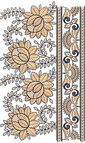 Embroidery Border Designs, Lace Border Design, Embroidery Lace Border, Border Embroidery Design, Wilcom Embroidery, Digital Border, Embroidery Border, New Embroidery, Saree Embroidery Design