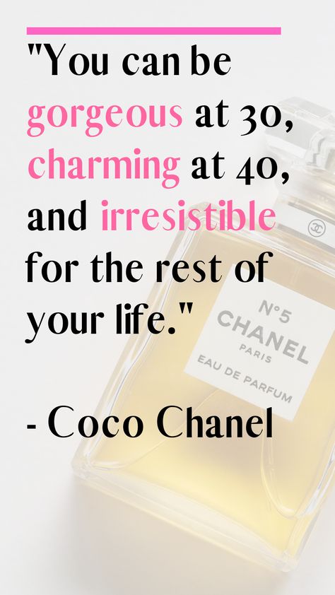 Quotes On Aging, Getting Older Quotes, Number Quotes, Chanel Quotes, Aging Quotes, Parfum Chanel, 50th Quote, Easy Ideas, Aging Well