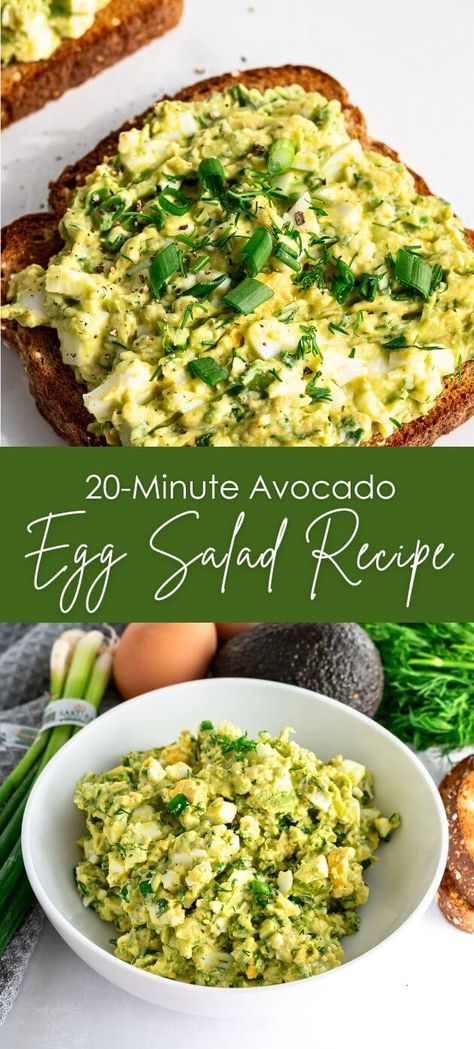 20-Minute Avocado Egg Salad Recipe - Yummy and fully Avocado Egg Salad Sandwich, Avacodo Recipe Idea, Detox Chicken Soup, Avocado Egg Salad Recipe, Paleo Pantry, Egg Salad Recipe Healthy, Ham Salad Recipes, Classic Egg Salad, Heart Healthy Eating