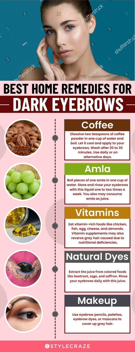 Home Remedies To Darken Gray Eyebrows Gray Eyebrows, Darken Eyebrows, Grey Eyebrows, Vitamin Rich Foods, Eyebrow Care, Reverse Gray Hair, How To Do Eyebrows, Dark Eyebrows, Eyebrow Hacks