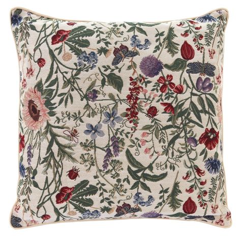 Signare Tapestry Double Sided Square Cushion Cover 18" x 18"/ 45cm x 45cm (No Padding) in William Morris Strawberry Thief Blue Design: Amazon.de: Küche & Haushalt Morning Garden, Tapestry Bags, Walter Crane, Country Throw Pillows, Tapestry Cushion, Art Scarves, Garden Cushions, Tapestry Bag, Garden Pillows