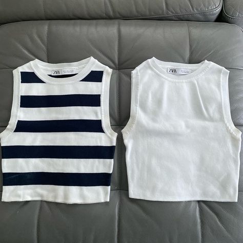 Zara Basic Tank Top Set Size S Zara Basic, Pretty Good, Zara Tops, Basic Tank, Basic Tank Top, Zara, Tank Top, Tank Tops