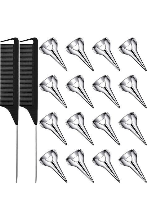 18 Pieces Hair Parting Stitch Braid Tools for Finger Hair Parting Rings with Rat Tail Comb Retro Pinky Nail Finger Halloween Cosplay for Hair Braiding Selecting Curling Styling Extension (Silver) Nail Finger, Pinky Nail, Stitch Braid, Hair Parting, Scalp Braids, Fashion Jewelry Quotes, Nails Inspiration Spring, Hair Braiding Tool, Braid Tool