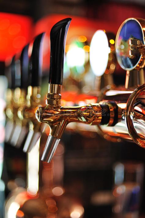 Beer taps inside pub. Closeup beer taps against red blurred background , #AFF, #pub, #Closeup, #Beer, #taps, #blurred #ad Bar Drink Photography, Pub Social Media, Pub Photoshoot, Stadium Photoshoot, Pub Photography, Back Bar Design, Sports Pub, Beer Photography, Bar Image