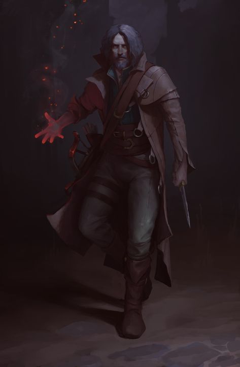 ArtStation - Wizard , Andrey Harchenko Blood Hunter, Pathfinder Character, Fantasy Wizard, Dungeons And Dragons Characters, Human Male, Dnd Art, Modern Fantasy, Fantasy Warrior, Arte Fantasy