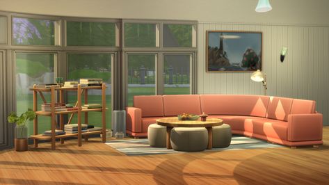 The Sims 4 Delicato Lounge - CC Stuff Pack | littledica on Patreon Sims 4 Cas Background, Living Room Sims 4, Sims 4 Cc Furniture Living Rooms, Cc Packs, Cc Mods, Bedroom Background, Sectional Chaise, Sims Wallpaper, Velvet Wallpaper