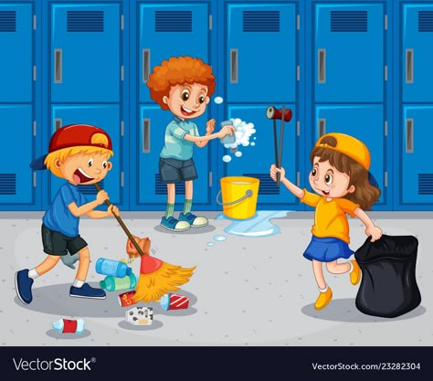 Hallway Illustration, Student Cleaning, Homemade Toilet Cleaner, Drawing Competition, Deep Cleaning Tips, Clean Dishwasher, Home Learning, Art Drawings For Kids, Learning Languages