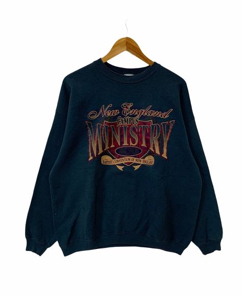 Campus Ministry, Club Sweatshirts, University Sweatshirts, Embroidery Sweatshirt, Vintage Hoodies, 로고 디자인, Vintage Sweatshirt, Women Pullover, New England