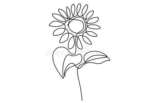 Line Drawing Tattoos, Single Line Tattoo, Sunflower Drawing, Small Sunflower, Flower Line Drawings, Single Line Drawing, Line Art Tattoos, Background Beautiful, Hand Draw