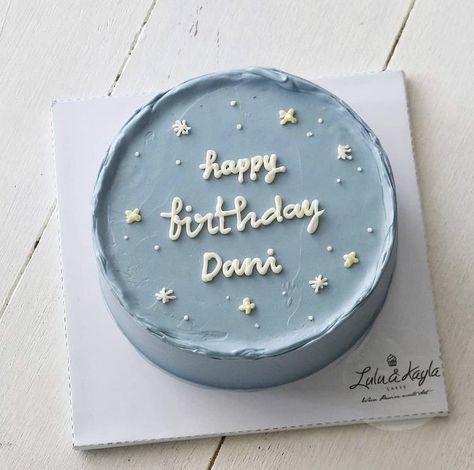 Cake Birthday Korea Simple Blue, Cake Birthday Korea Blue, Korean Cake Birthday Simple, Korean Cake Birthday Boys, Debut Cake Design, Simple Cake Designs For Boys, Korean Birthday Cakes, Debut Cake, Korea Cake