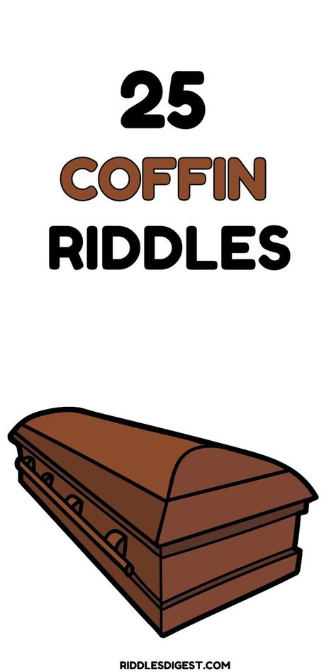 "🧩 Unravel the mystery with these chilling coffin riddles! Perfect for puzzle lovers. Sharpen your wits and find the answers. 🔎 Read more on our blog! Weary Soul, Best Riddle, The Departed, Never Grow Old, Into The Abyss, Riddles, Stand By Me