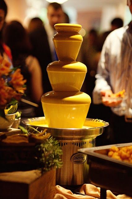 Nacho Fountain, Nacho Cheese Fountain, Cheese Fountain, Beacon Academy, Fondue Fountain, Fountain Ideas, Nacho Bar, Hot Tamale, Wedding Rental