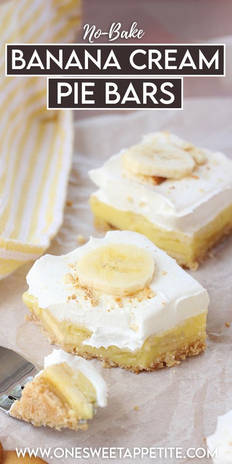 Banana Cream Pie Bars, Vanilla Wafer Dessert, Vanilla Pudding Desserts, Vanilla Wafer Recipe, Easy Cream Pie, Easy Banana Cream Pie, Wafer Cookie, Yummy Bars, Banana Cream Pie Recipe