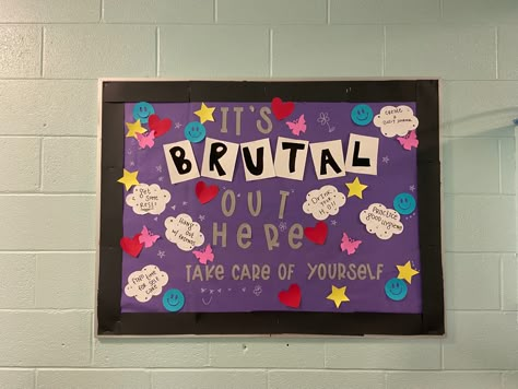 Title Ix Bulletin Board, Olivia Rodrigo Bulletin Board, Dorm Board Ideas Ra Bulletins, Ra Get To Know Me Board, Dorm Hall Themes Resident Assistant, Resident Assistant Ideas, College Bulletin Boards Residence Life, Ra Themes Floors, College Bulletin Board Ideas