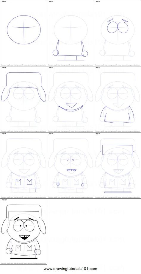 How To Draw Kyle South Park, How To Draw South Park, How To Draw South Park Characters, South Park Painting, Square Drawing, Kyle South Park, Kenny South Park, Park Square, Drawing Sheet