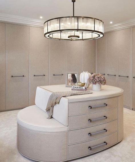 Master Dressing Room, Laura Hammett, Closet Island, Statement Light Fixture, Room Dressing, Dream Closet Design, Interior Design London, Beautiful Closets, Luxury Closets Design