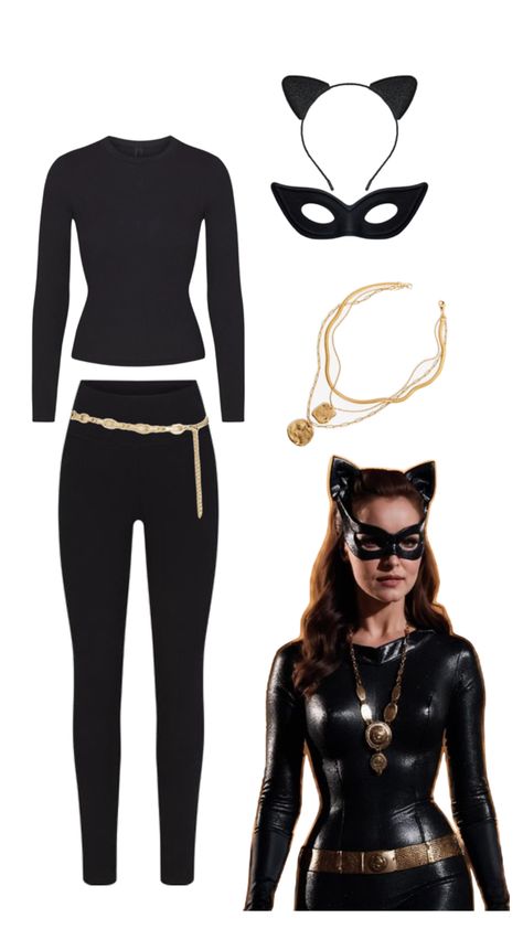 Catwoman Halloween Costume, Black Leather Outfit, Hot Halloween Outfits, Superhero Fashion, Cat Halloween Costume, Cat Woman Costume, Cute Halloween Costumes, Cat Costumes, Funny Halloween Costumes