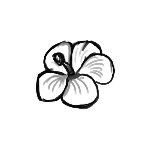 About The Arts Hibiscus Drawing, Hibiscus Flower Drawing, Hibiscus Art, Simple Flower Drawing, Cool Easy Drawings, Chalkboard Writing, Sharpie Drawings, Roses Only, Easy Flower Drawings