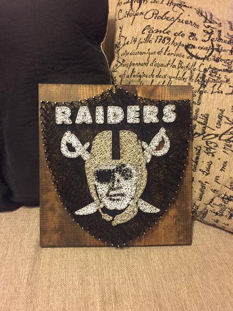 Raiders Logo String Art Nail String, Art Projects For Teens, Teen Art, Nail String Art, String Art, Hobbies, Drink Sleeves, Craft Activities, Art Projects