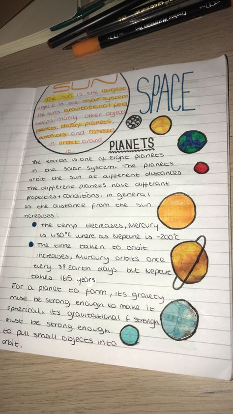 Physics revision - solar system #space #revisionnotes #physics Solar System Notes Aesthetic, Astrophysics Notes Aesthetic, Science Journal Ideas Aesthetic, Astronomy Notes College, Space Notes Aesthetic, Astronomy Study Notes, Astronomy Notes Aesthetic, Astrophysics Notes, Solar System Notes