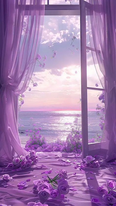 Lavendercore Aesthetic, Windows Xp Wallpaper, Puffy Clouds, Purple Aesthetic Background, Violet Aesthetic, Purple Flowers Wallpaper, Purple Vibe, Lavender Aesthetic, Pretty Phone Wallpaper