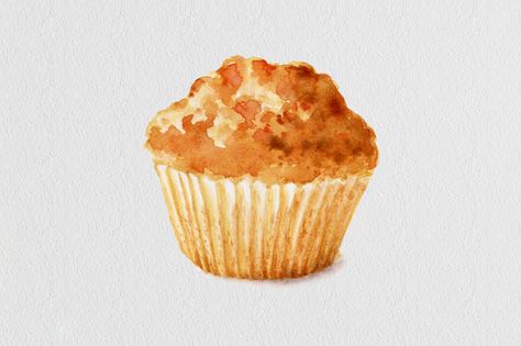 Bakery illustrations on Behance Muffins Illustration, Muffin Illustration, Bakery Food, Cinnamon Muffins, Savory Muffins, Corn Muffins, Mini Muffins, Flutes, Food Illustrations