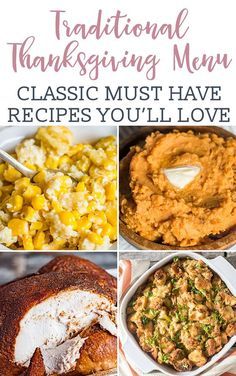 Thanksgiving Dinner Recipes Traditional, Thanksgiving Dinner List, Thanksgiving Menu List, Traditional Thanksgiving Dinner Menu, Classic Thanksgiving Menu, Thanksgiving Dinner For Two, Traditional Thanksgiving Dinner, Cooking Thanksgiving Dinner, Thanksgiving Appetizer Recipes