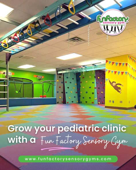 Do you own a pediatric clinic? Or are you a licensed pediatric therapist looking to open one? Fun Factory Sensory Gym uses the type of equipment and modular designs which will help with your clinic's future expansions and the ability to connect with interchangeable accessories. Childcare Center, Therapy Room, Modular Design, Childcare, Pediatrics, Kids Design, The Expanse, Gym, Mindfulness