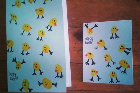 Easter Card Sayings, Diy Easter Cards, Easter Card Ideas, Easter Cards Handmade, Thumb Print, Print Cards, Thumb Prints, Toddler Easter, Easter Art