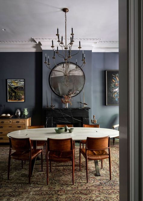 Farrow & Ball Down Pipe – how to use this popular dark grey in every room | Livingetc Dark Grey Paint, Grey Dining Room, Farrow And Ball Paint, No 26, Farrow And Ball, Grey Paint Colors, Grey Dining, House Paint, Dining Room Inspiration