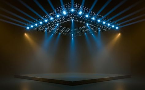 Empty stage with lighting equipment on a... | Premium Photo #Freepik #photo #podium-light #stage #stage-light #show-background