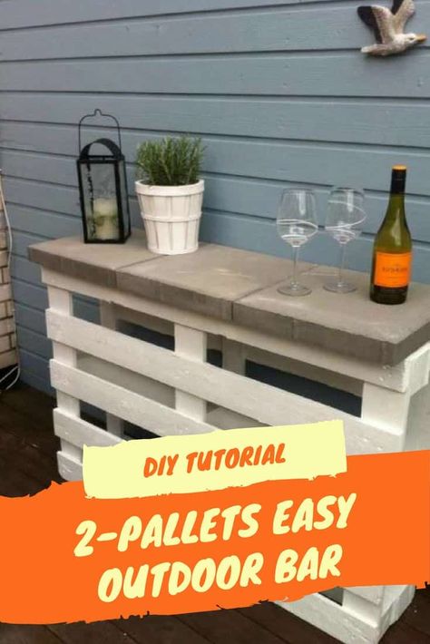 Palet Bar, Diy Outdoor Bar, Diy Backyard Patio, Pallet Kitchen, Deck Backyard, Outdoor Patio Bar, Pallet Bar, 1001 Pallets, Pallet House