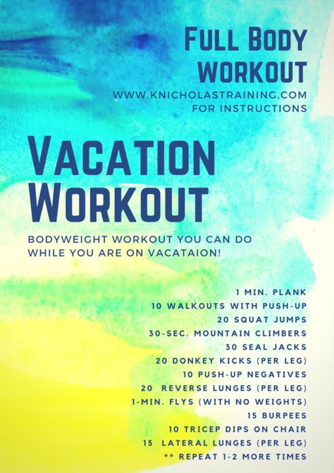 Full Body Strength Training Workout, Hotel Workout, Vacation Workout, Best Workout Plan, Daily Workout Plan, Body Strength, Strength Training Workouts, Travel Workout, Strength Workout