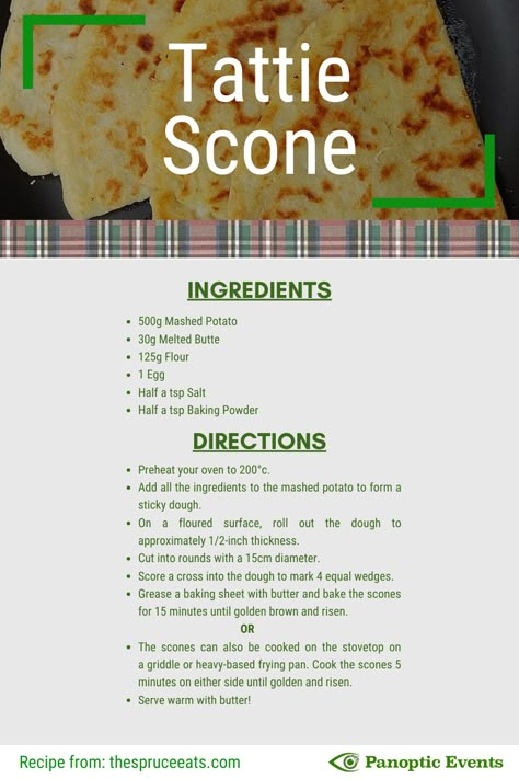 Scottish Baps Recipe, Tatty Scones, Scottish Breakfast Recipes, Scottish Recipes Authentic Dessert, Scottish Scones, Scottish Potato Scones, Potato Scones Scottish, Scottish Tea, Tattie Scones Scottish Recipes