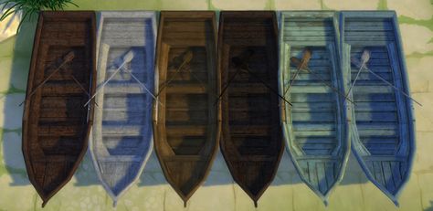 Sims 4 CC's - The Best: The Old Boat Deco by Sims 4 Studio Sims Medieval, Old Row, Sims 4 Challenges, Boat Wallpaper, Sims 4 Studio, Sims 4 House Plans, Boat Decor, Old Boats, Sims 4 Cc Furniture