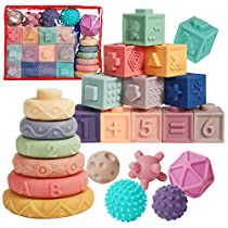 Check this out! Baby Zintuiglijk, Silicone Baby Toys, Baby Stacking Toys, Blocks For Toddlers, Soft Blocks, Baby Sensory Toys, Montessori Baby Toys, Toys For Babies, Baby Teething Toys