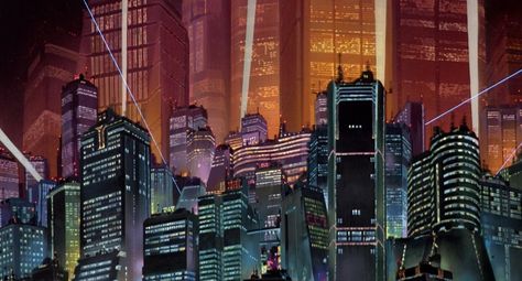 The Neo-Tokyo of AKIRA (1988). Akira Anime, Katsuhiro Otomo, Neo Tokyo, Art Tumblr, City Background, Art Manga, City Wallpaper, Blade Runner, Art Tutorial