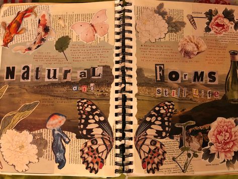 A Level Art Sketchbook Nature, Art Gcse Natural Forms Title Page, Fragments Title Page Gcse, Natural Forms A Level, Nature Title Page, Natural World Art Gcse Title Page, Natural Forms Title Page Gcse, Natural Form Art Gcse, Gcse Art Sketchbook Mindmap