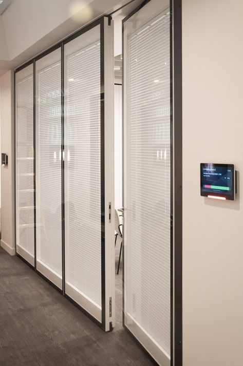 AQUA GLASS - Uniqspace Operable Wall System Operable Wall Design, Operable Wall, Movable Walls, Optimize Space, Aqua Glass, Wall Systems, Design Solutions, Beautiful Space, Space Design