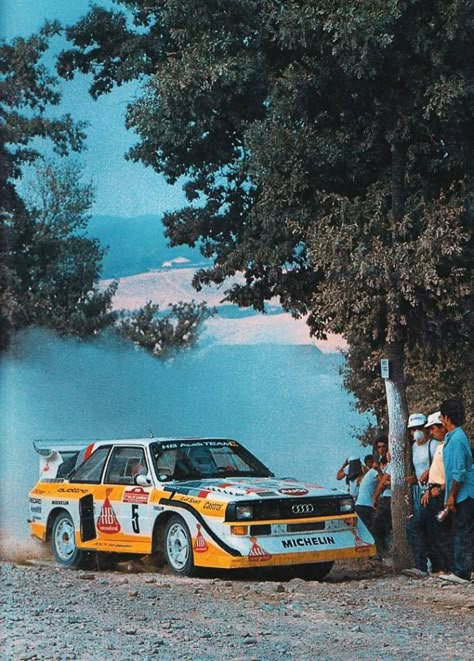 Rallye San Remo 1985, Walter Röhrl - Christian Geistdörfer, Audi Quattro Rally Car Racing, Group B Rally, Jdm Wallpaper, Auto Retro, Rally Racing, Audi Sport, Street Racing Cars, Rally Cars, Vintage Race Car