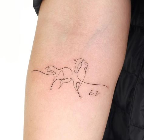 Horse Tattoo Meaning, Small Horse Memorial Tattoo, Horse Tattoo Memorial, Cute Horse Tattoos, Running Horse Tattoo, Memorial Horse Tattoo, Horse Tattoos For Women, Horse Memorial Tattoo, Horse Tattoo Ideas For Women