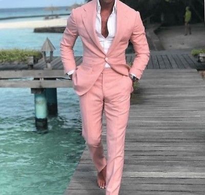 Picture 10 of 10 Pink Suit Men, Men Suits Prom, Linen Suits For Men, Prom For Guys, Prom Suits For Men, Barney Stinson, Suit Costume, Wedding Tuxedo, Suits Prom