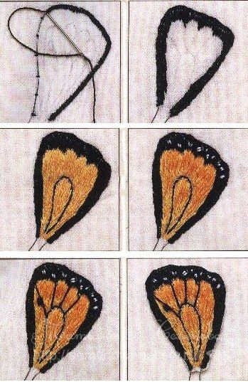 Stump Work, Embroidery Butterfly, Hand Embroidery Tutorial, Embroidery Patterns Vintage, Brazilian Embroidery, Butterfly Embroidery, Sewing Embroidery Designs, Silk Ribbon Embroidery, Hand Embroidery Art