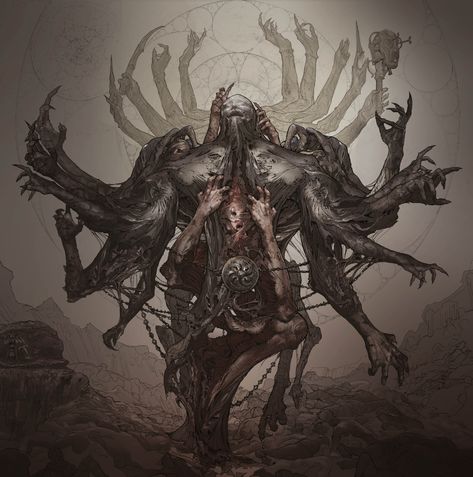 ArtStation - Fallen God Demon Souls Concept Art, Halloween Reference, Organic Armor, Npc Art, Armor Designs, God Of Destruction, Dnd Inspiration, Lovecraftian Horror, Dark Images